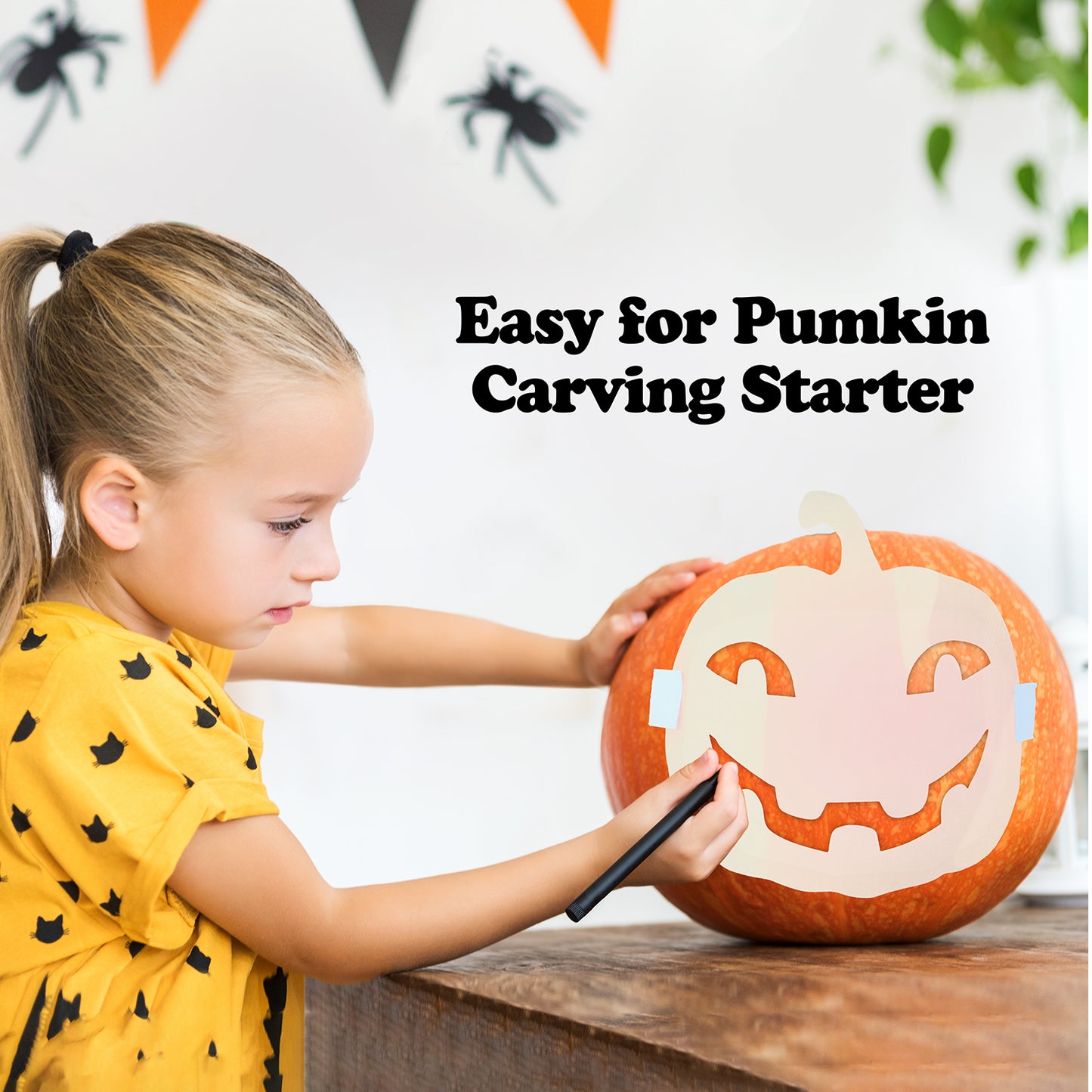 Mocoosy 12 PCS Halloween Stencils, 8 Inch Pumpkin Face Stencils for Carving, Reusable Plastic Large Halloween Templates for Painting on Wood DIY Pumpkin Crafts Wall Fabrics Window Hallowmas Art Decor