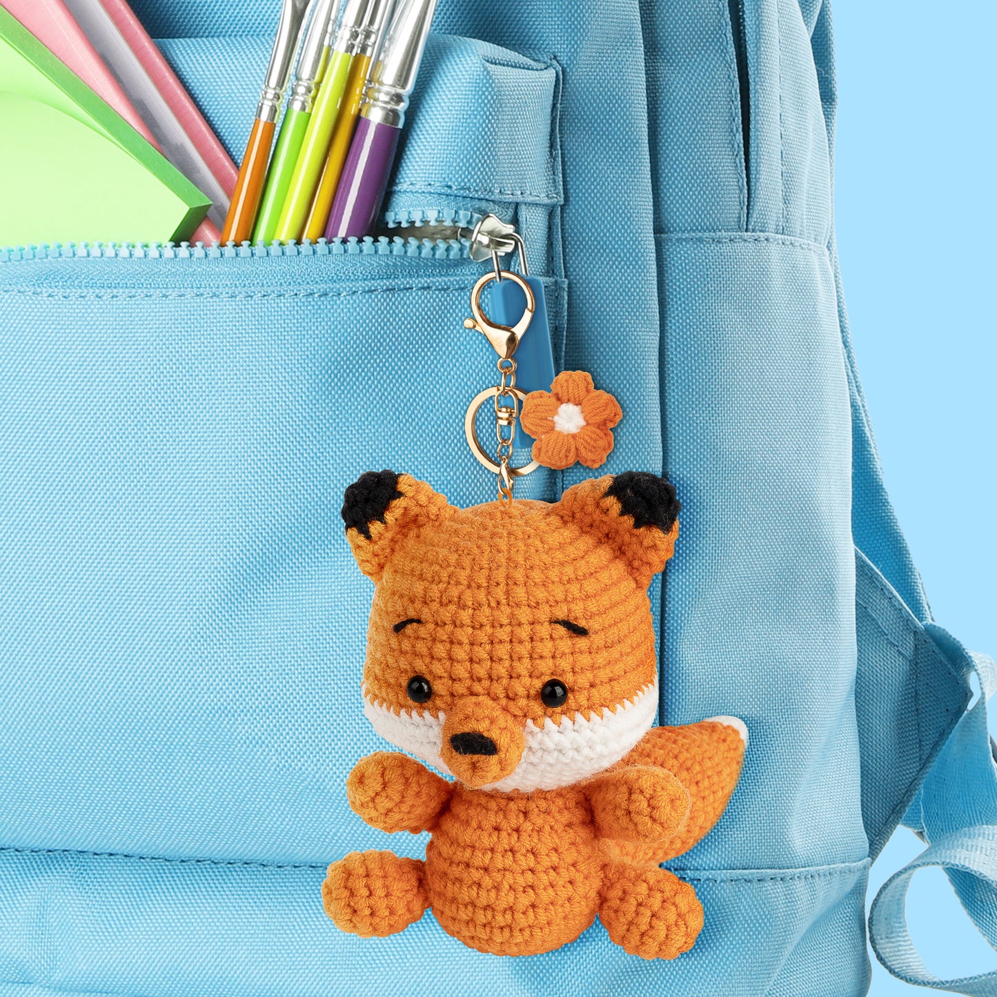 Mocoosy 3PCS Animal Crochet Kit for Beginners, Learn to Crochet Starter Kit for Kids Adults, Crochet Set with Step-by-Step Video Tutorials, DIY Knitting Supplies Include Yarn and Accessories