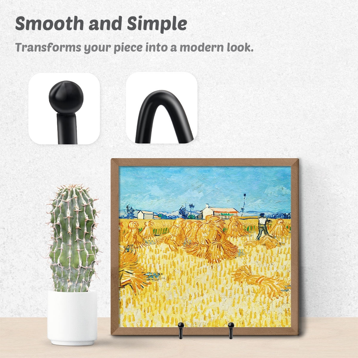 Mocoosy 2 Pack 6 Inch Display Stands for Plate - Black Metal Iron Easel Plate Holder Stands Frame Holders for Displaying Photos, Pictures, Decorative Plate Dish and Tabletop Art