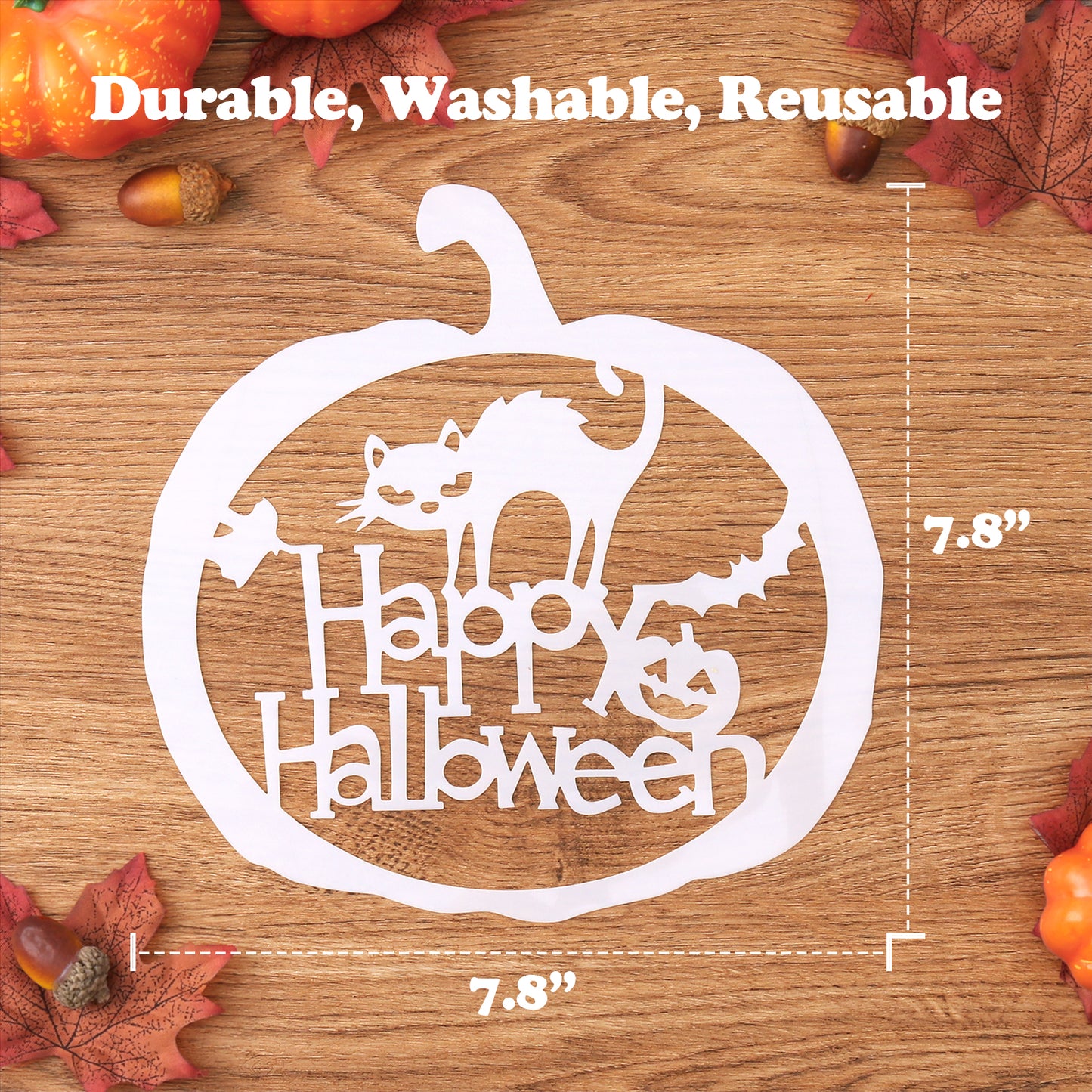 Mocoosy 12 PCS Halloween Stencils, 8 Inch Pumpkin Face Stencils for Carving, Reusable Plastic Large Halloween Templates for Painting on Wood DIY Pumpkin Crafts Wall Fabrics Window Hallowmas Art Decor