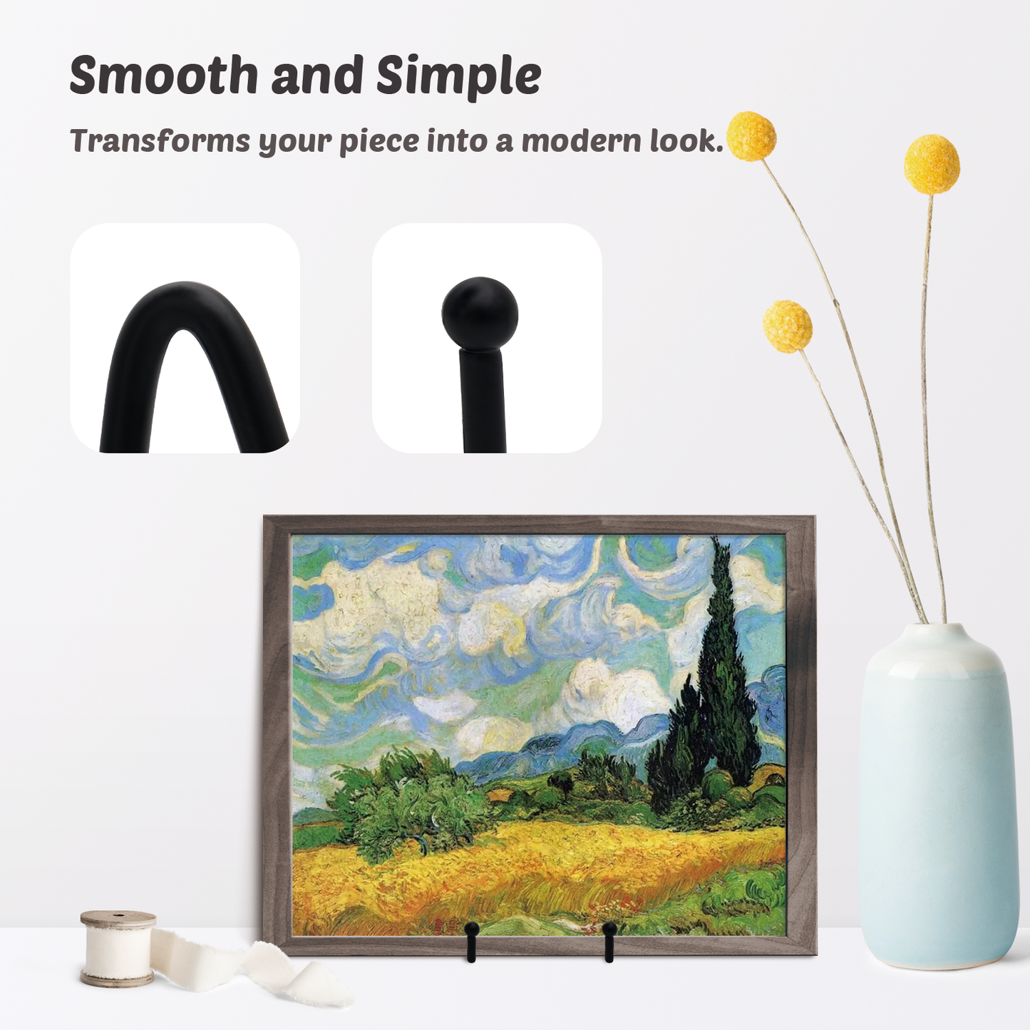Mocoosy 2 Pack 4 Inch Plate Stands for Display - Black Iron Easel Plate Holder Display Stands Metal Frame Holder Stands for Pictures, Photo, Decorative Plate Dish and Tabletop Art